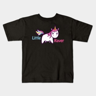 little Raver unicorn Kids T-Shirt